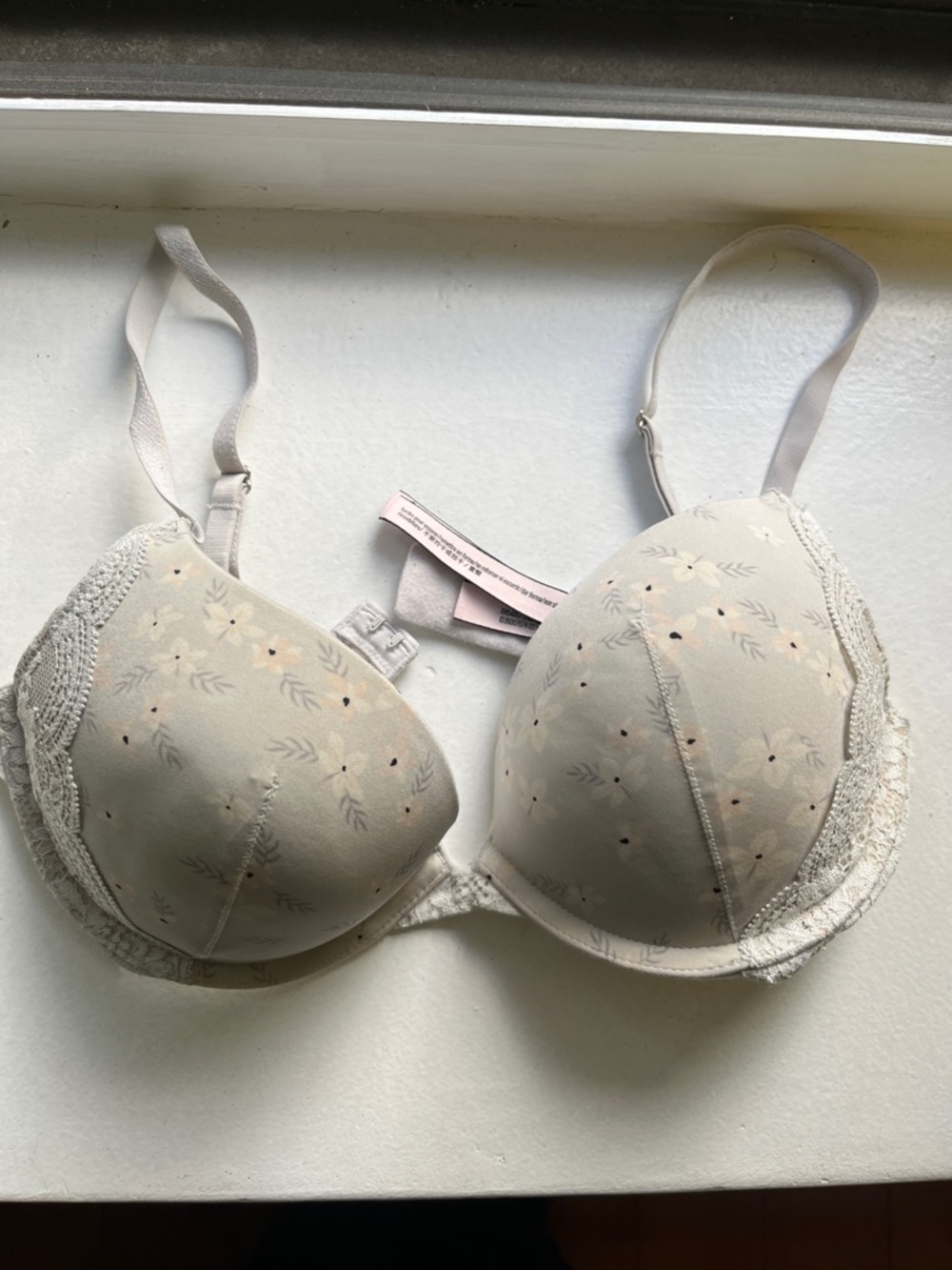 Dream Angels Push Up gray bra Floral lace